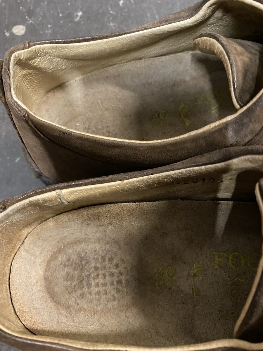 Birkenstock Footprints Brown Nubuck Leather Oxford Lace Up Shoes