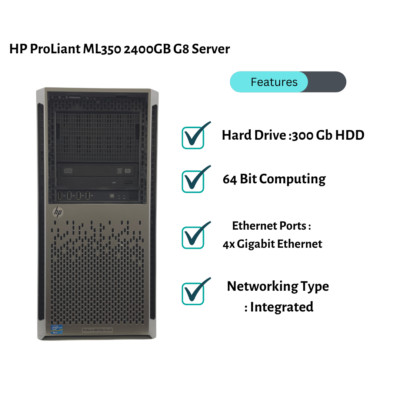 HP ProLiant ML350p Generation 8 (Gen8) 2400GB Server 888793138007