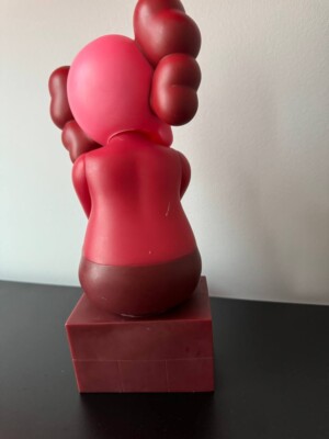 KAWS Passing Through Open Edition Vinyl Figure Pink Red Medicom