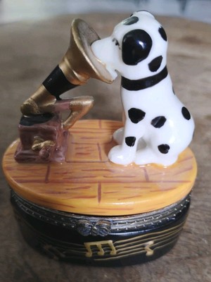 Vintage RCA Victor TRINKET BOX Nipper Dog His Master's Voice