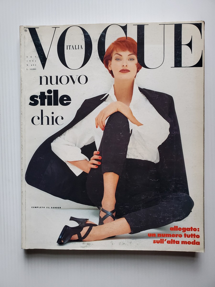 9/1991 VOGUE ITALIA mag Linda E Claudia SCHIFFER Yasmeen GHAURI