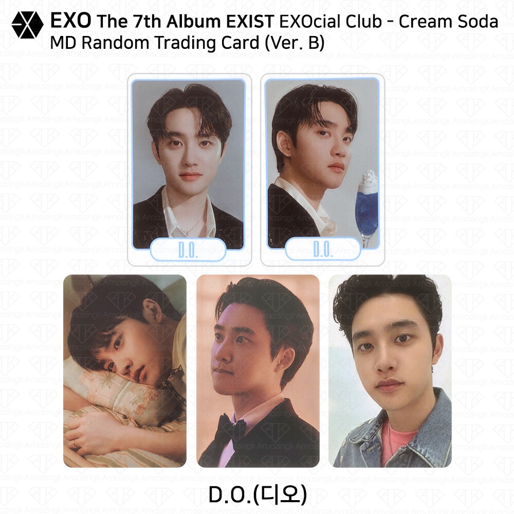 EXO 7th Album EXIST EXOcial Club Cream Soda MD Random Trading Card