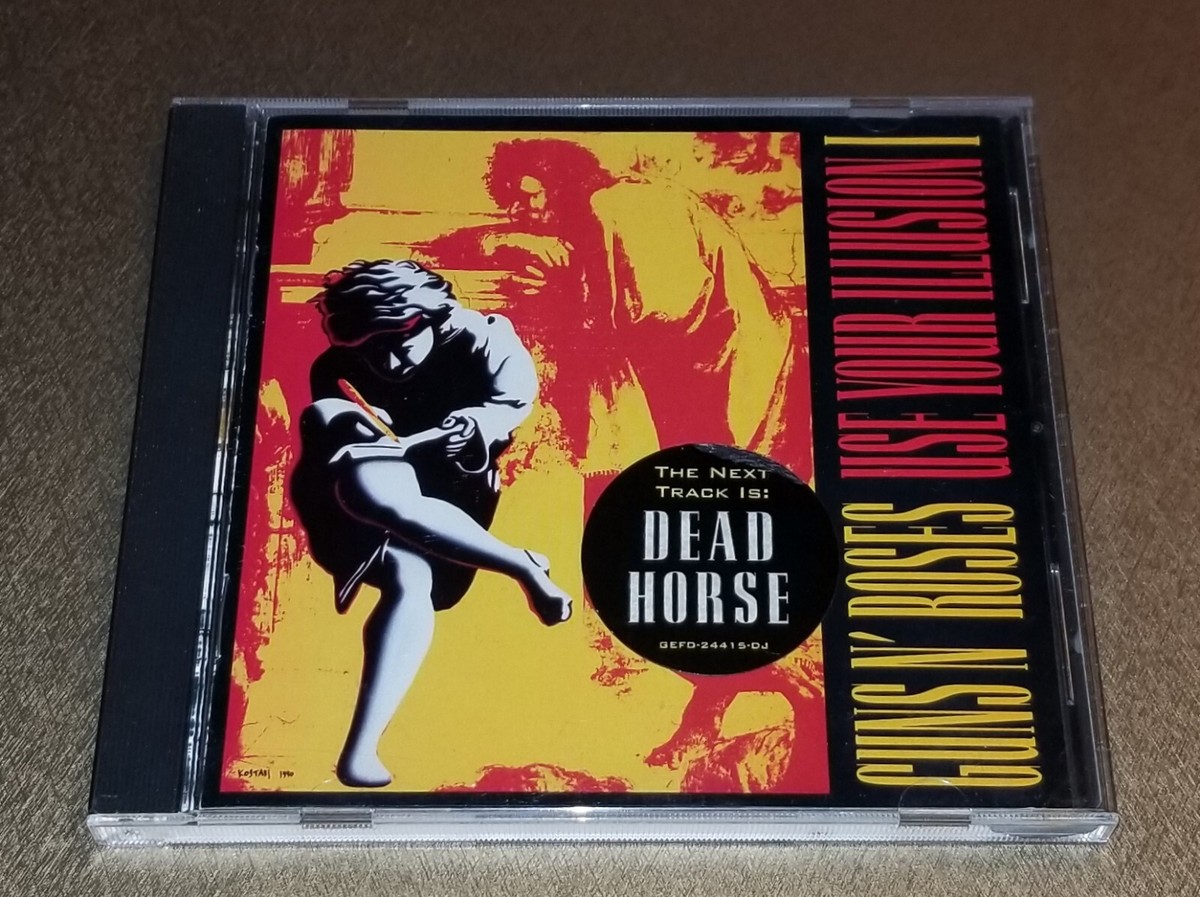 GUNS N ROSES PROMO ONLY CD USE YOUR ILLUSION ,RARE HYPE STICKER