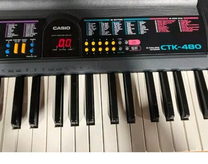 Casio CTK-480 61 Key Full-Size Portable Keyboard Missing the Cable