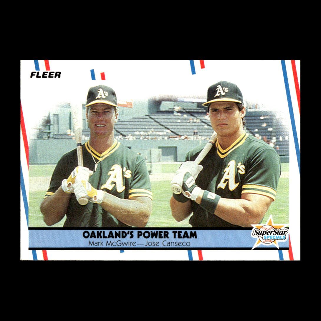 Mark McGwire/Jose Canseco 1988 Fleer Oakland Athletics #624 R326W