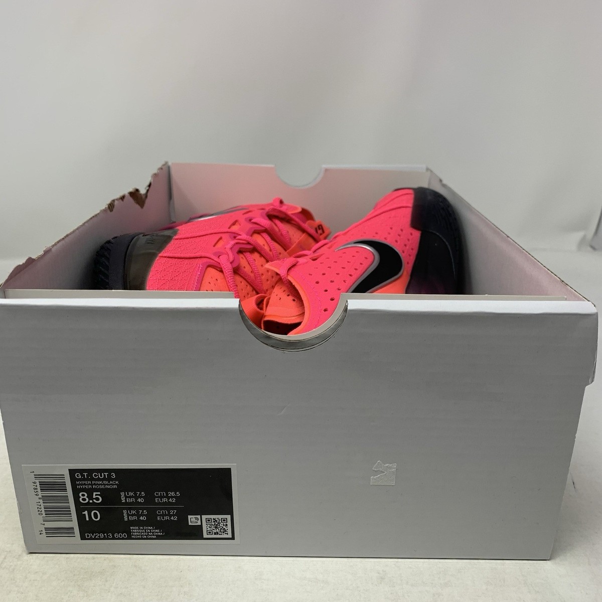 Nike GT Cut 3 Hyper Pink Sneakers, Size 8.5 BNIB DV2913-600 | eBay