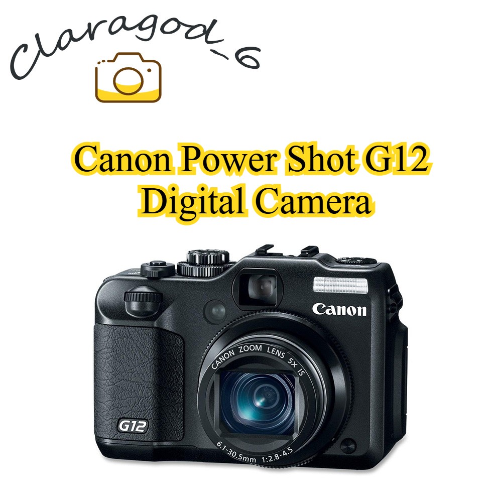 Canon Power Shot G12 Digital Camera 10 MP 5x Optical Zoom with