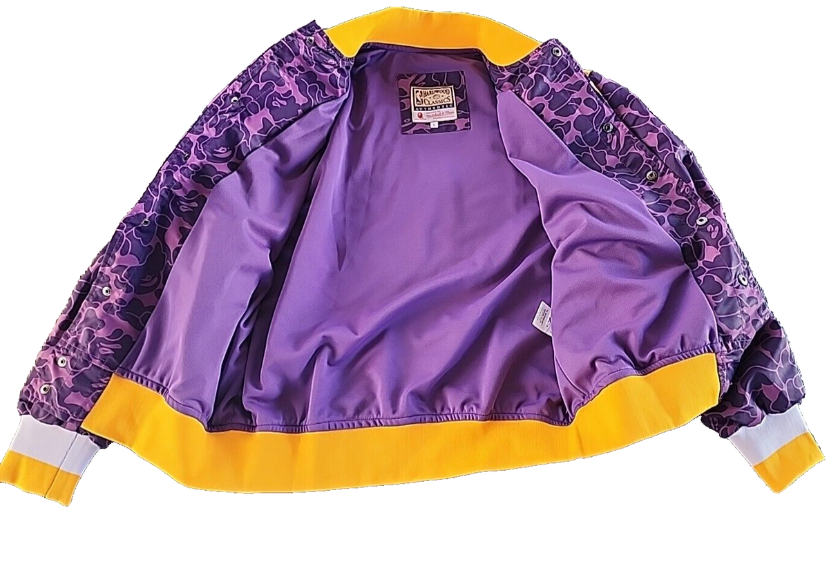 NBA Mitchell & Ness A Bathing APE Lakers BAPE Jacket Size L Made