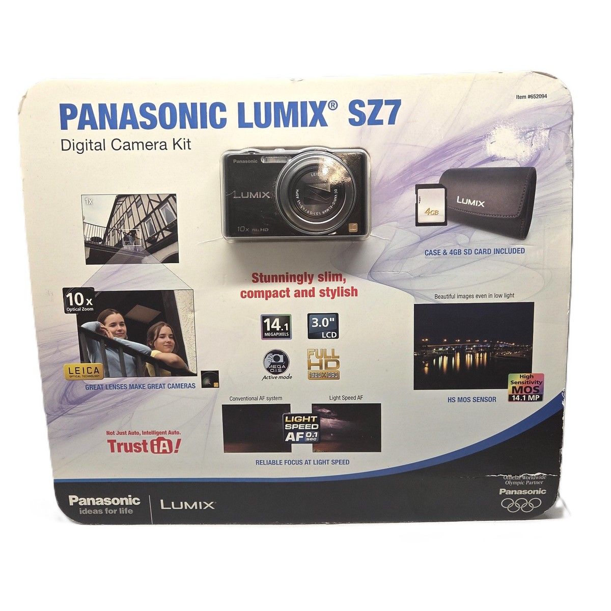Panasonic LUMIX DMC-SZ7 14.1MP Digital Camera - Black for sale