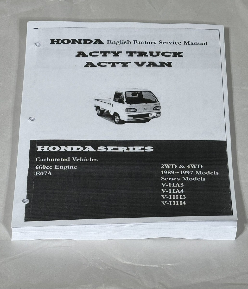 Honda Kei Truck Van Acty Street HH3 660cc E07A Engine Service Shop