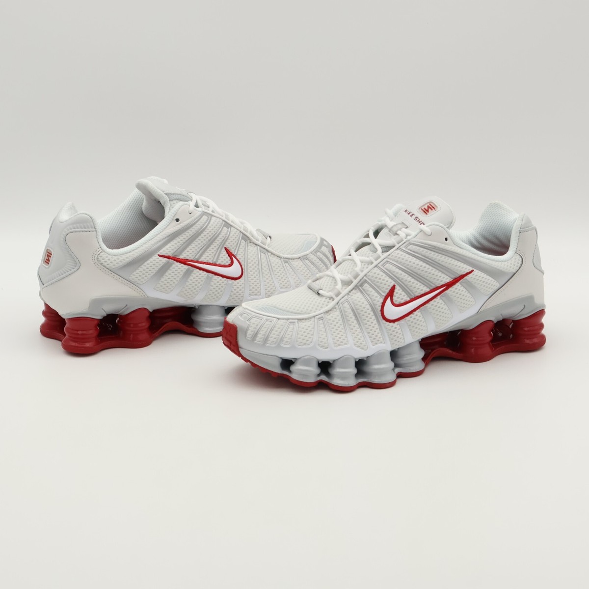 FZ4344-001 Nike Shox TL Platinum Tint Gym Red White Silver Grey