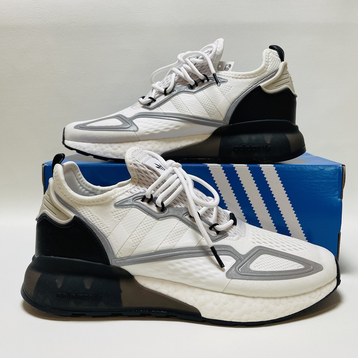 Adidas ZX 2K Boost Men's Shoes Athletic Sneakers White Core Black