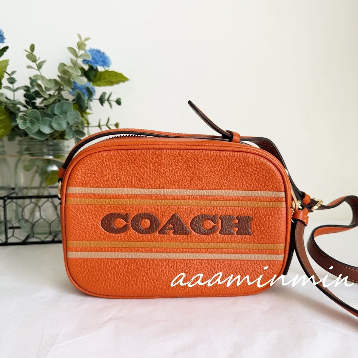NWT Coach Mini Jamie Camera Bag With Coach Stripe CH308 | eBay