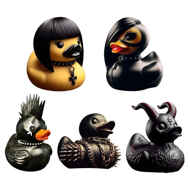 Dark Rubber Duck Rock Duck Satan Ducks,Novelty Halloween Ducks