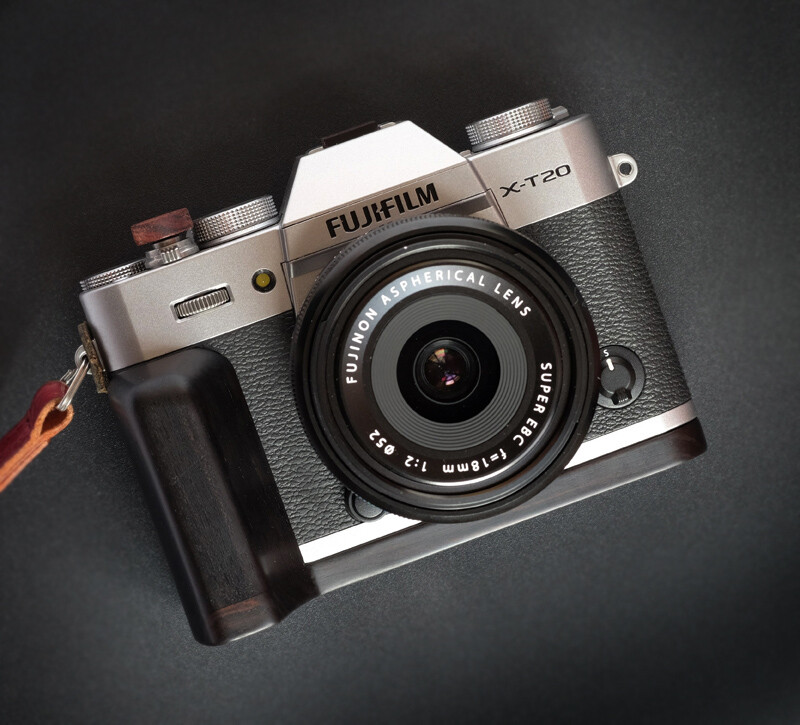Wood Wooden Handle Grip L Plate for Fujifilm X-T20 X-T10 Fuji XT20