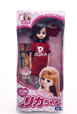 Takara Tomy Japan Licca Chan 9in Doll LD-09 Pizza Place Red