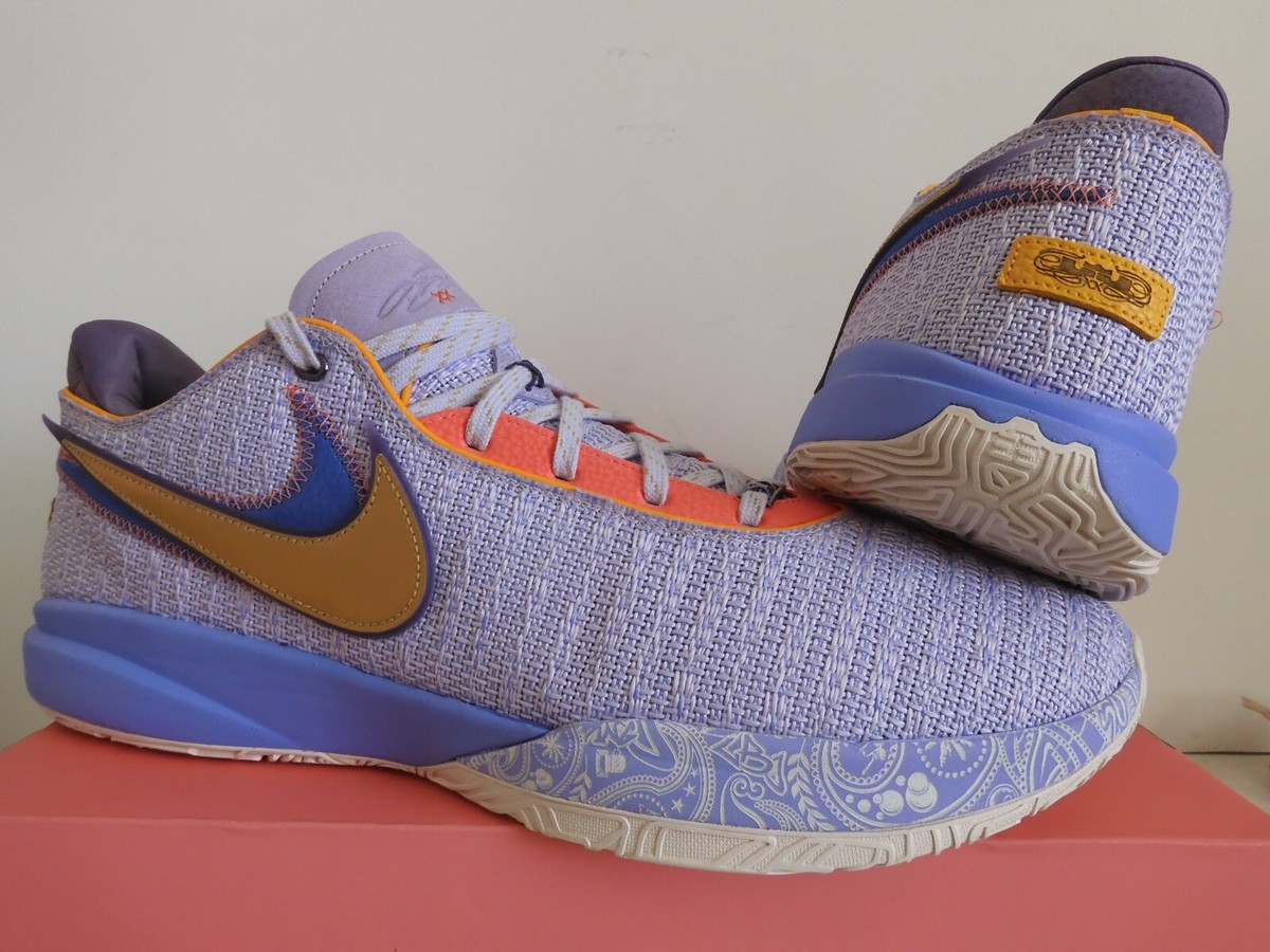 NIKE LEBRON XX 20 VIOLET FROST-METALLIC GOLD SZ 18 [DJ5423-500] | eBay