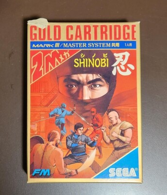 Sega Master System Mark Ⅲ 3 Shinobi Ninja Gold Cartridge w/Box
