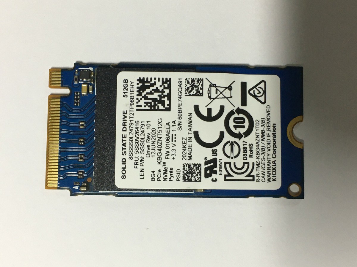 Toshiba / Kioxia KBG40ZNT512G 512GB SSD PCIe NVMe M.2 2242 TSB