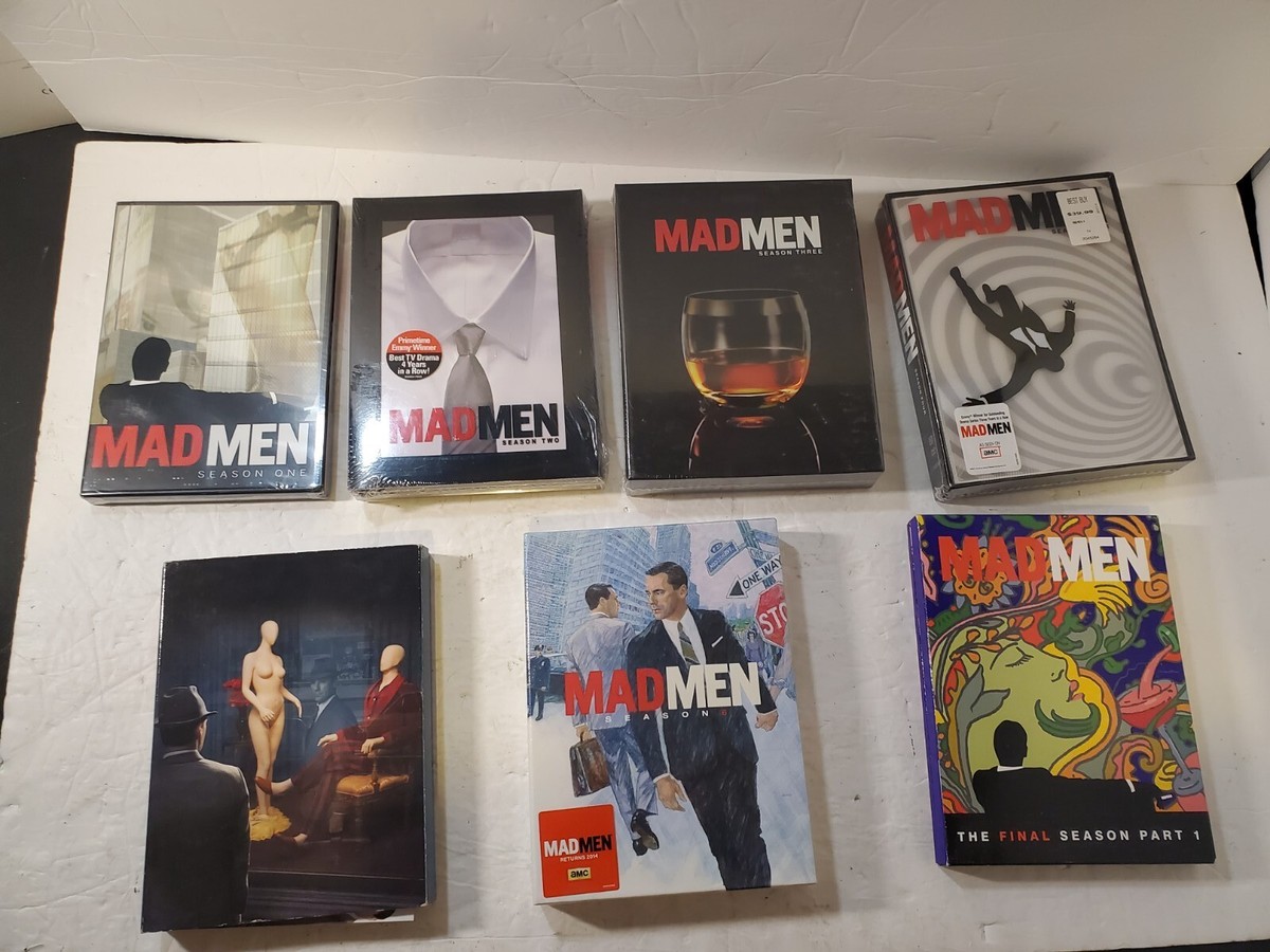 Set of 7 Mad Men DVD seasons #1-6 & 7 part 1 only (1,2,3,4,6 New
