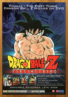 2006 Dragon Ball Z First Strike Movie DVD Print Ad/Poster Goku