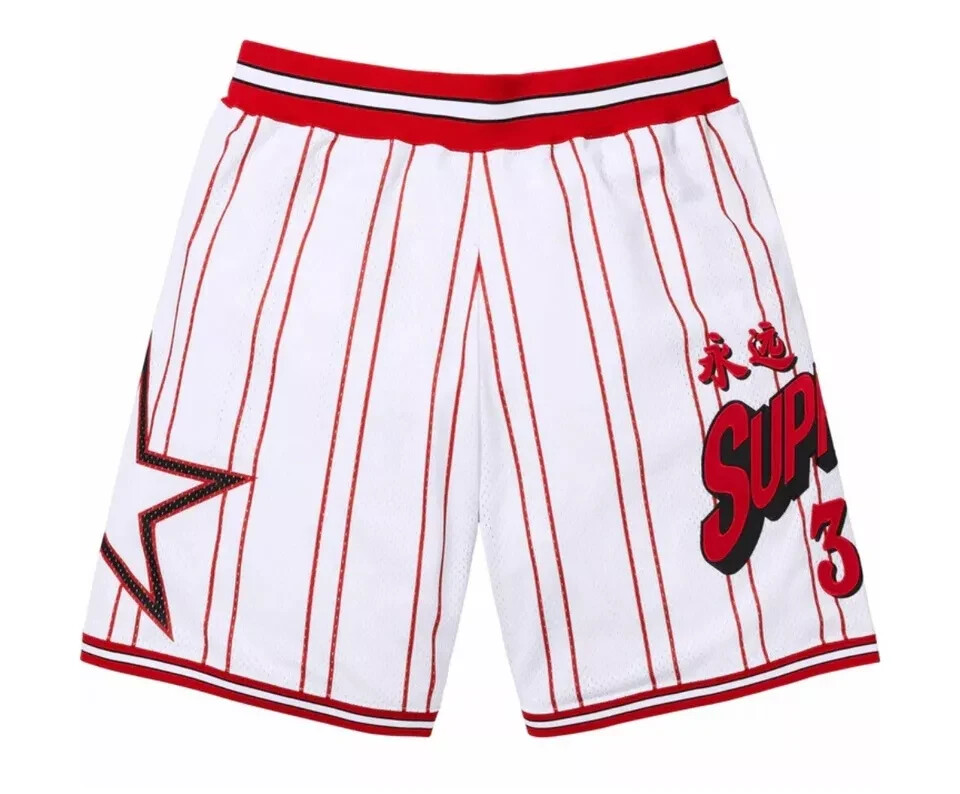 SHIP NOW* New SS24 Supreme Star Basketball Shorts Stars White Size
