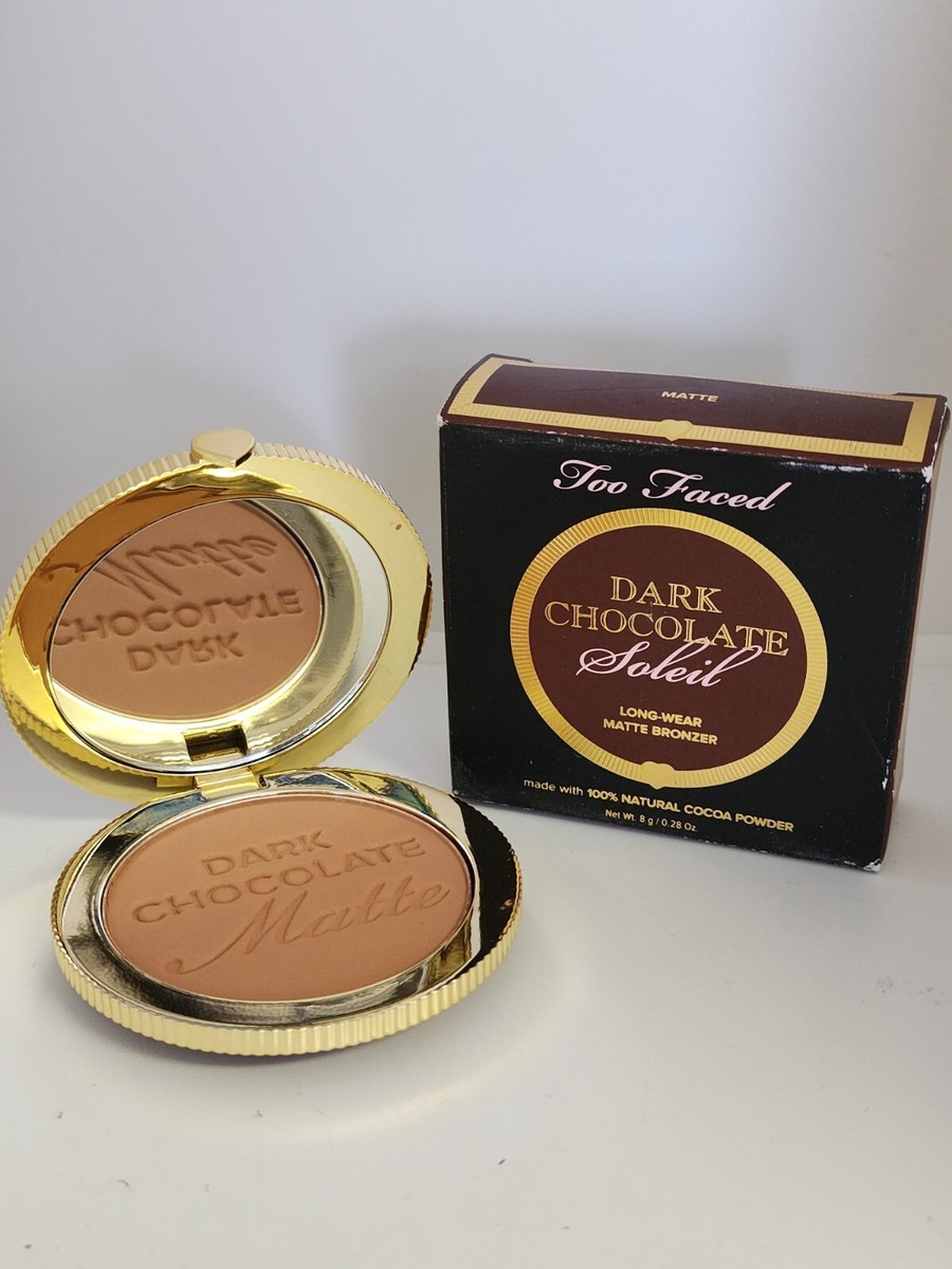 Too Faced DARK CHOCOLATE SOLEIL Long-Wear Matte Bronzer .28oz New