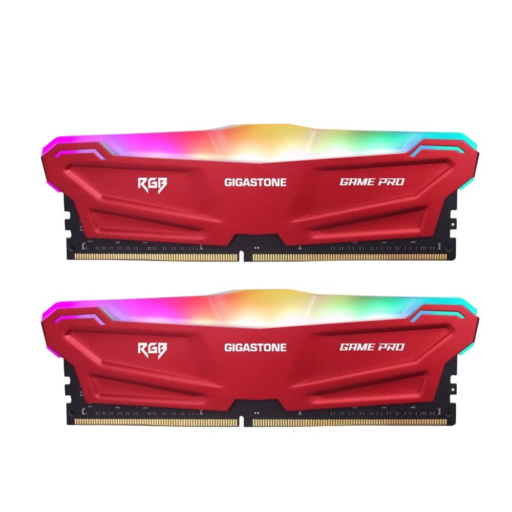 DDR4 RAM】Gigastone Red RGB Game PRO Desktop RAM 32GB (2x16GB