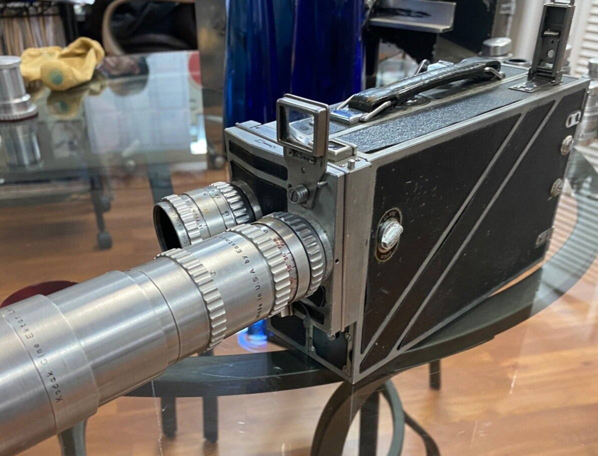 Kodak Cine Special II 16mm Camera w/4 Lenses, 2 Chambers, Custom