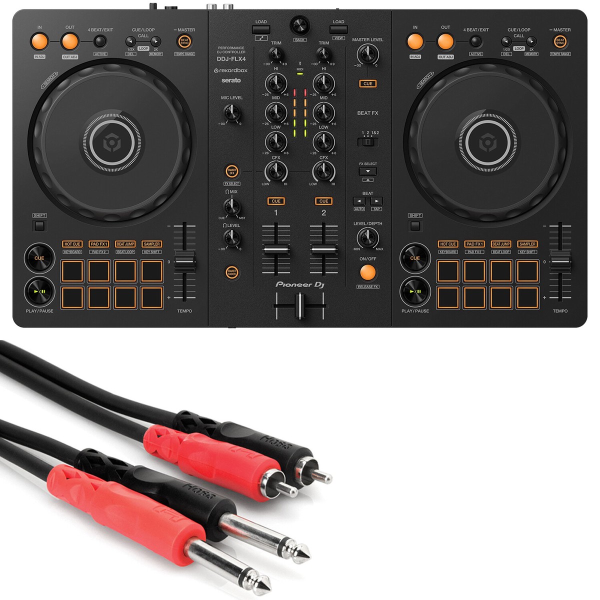 Pioneer DDJ-FLX4 2-Channel DJ Controller w/ Stereo Interconnect