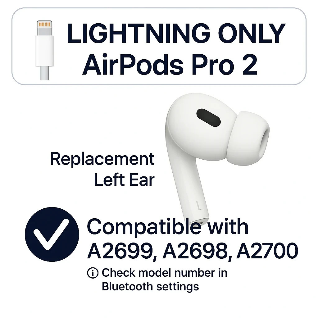 Apple AirPods Pro 2nd Gen Genuine Replacement - Left Side Only