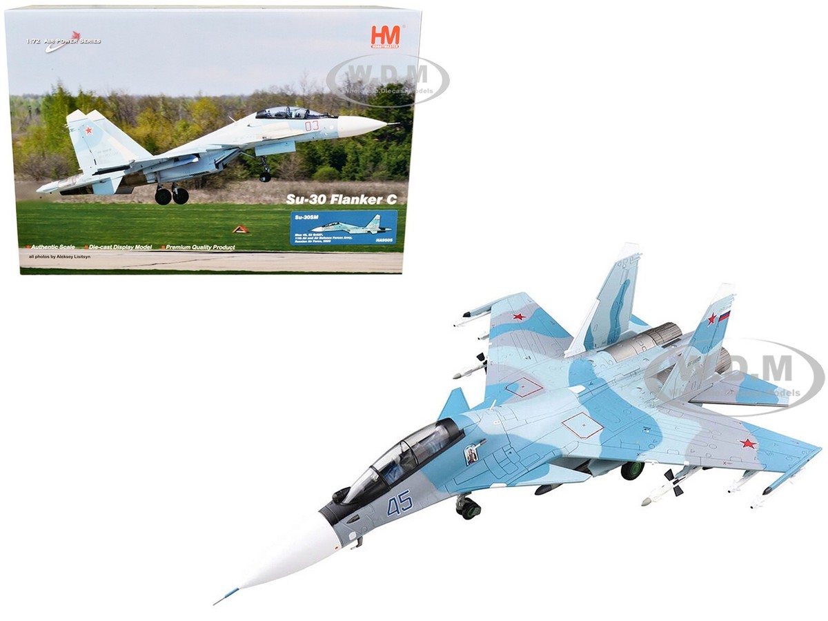 SUKHOI SU-30SM FLANKER H AIRCRAFT RUSSIAN AIR FORCE 1/72 BY HOBBY