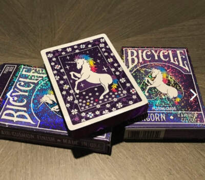 Bicycle Limited Edition Unicorn Rainbow Gilded Playing Cards (Rare