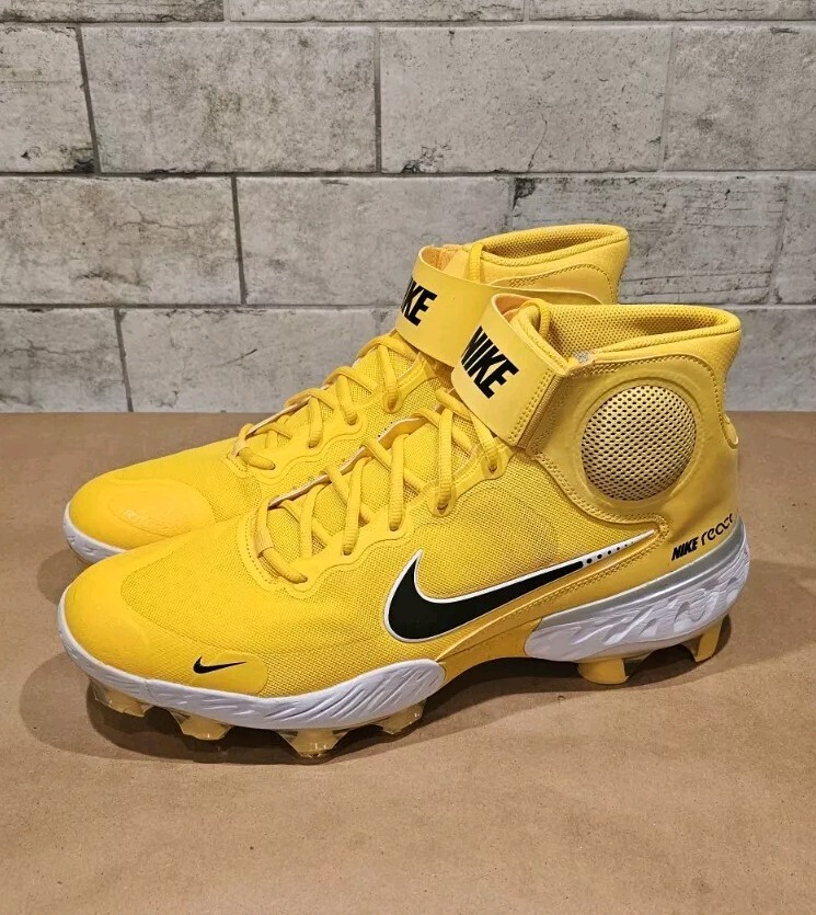 Nike Alpha Huarache Elite 3 Mid MCS Baseball Cleat Yellow CZ4455
