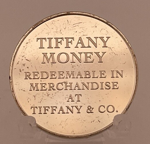 Tiffany Money $50 Fifty Dollars Tiffany & Co Token Coin .925