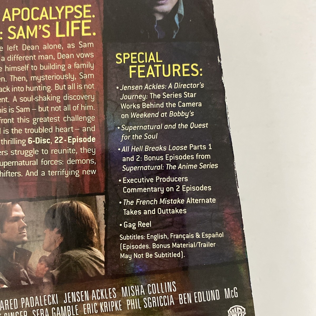 Supernatural: The Complete Sixth Season (DVD, 2010) MISSING DISC 6