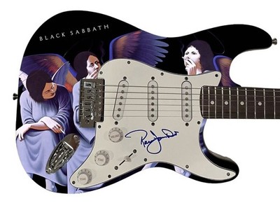 Ronnie James Dio Signed Custom Black Sabbath Heaven Hell Electric