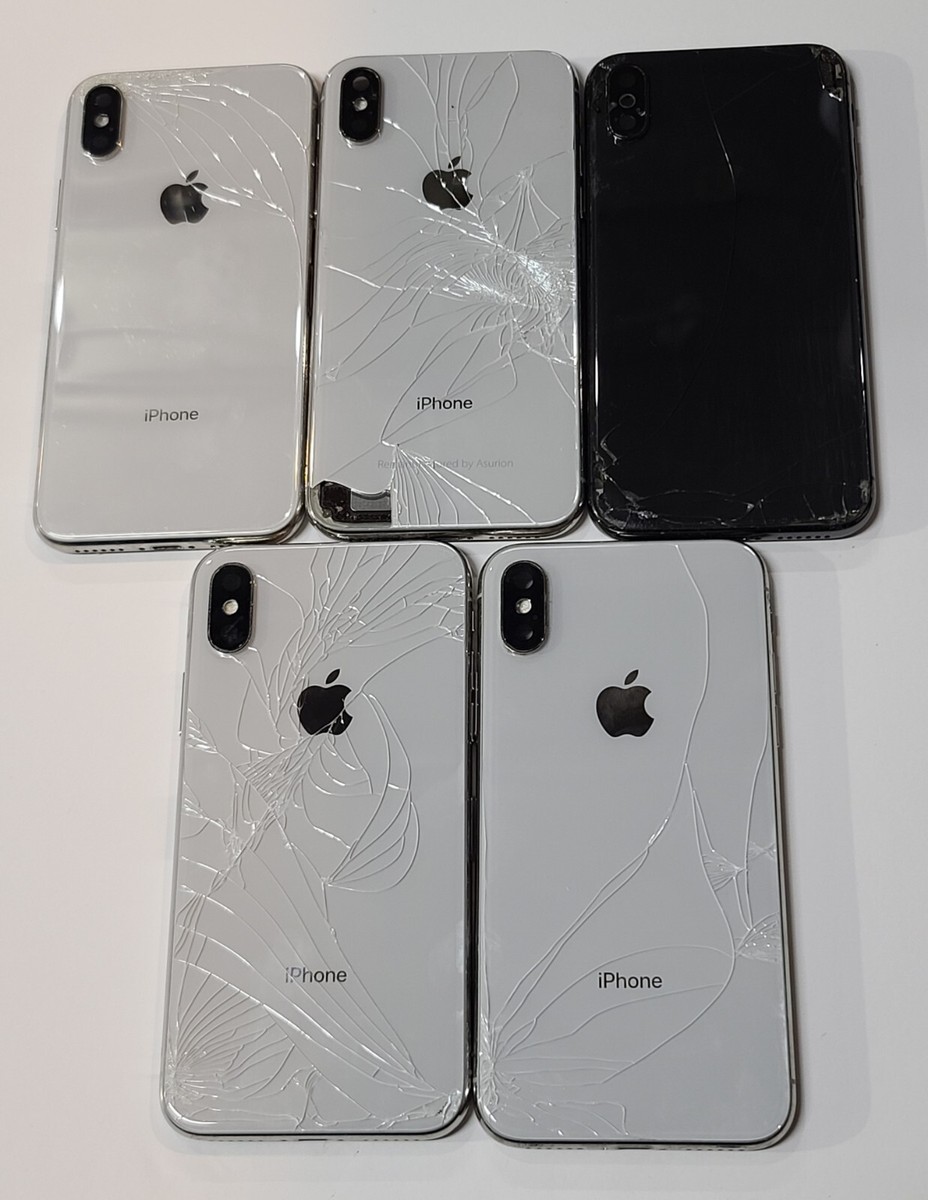 OEM Apple Iphone X Original Crack Housing,Mix Colors, Lot Of 5