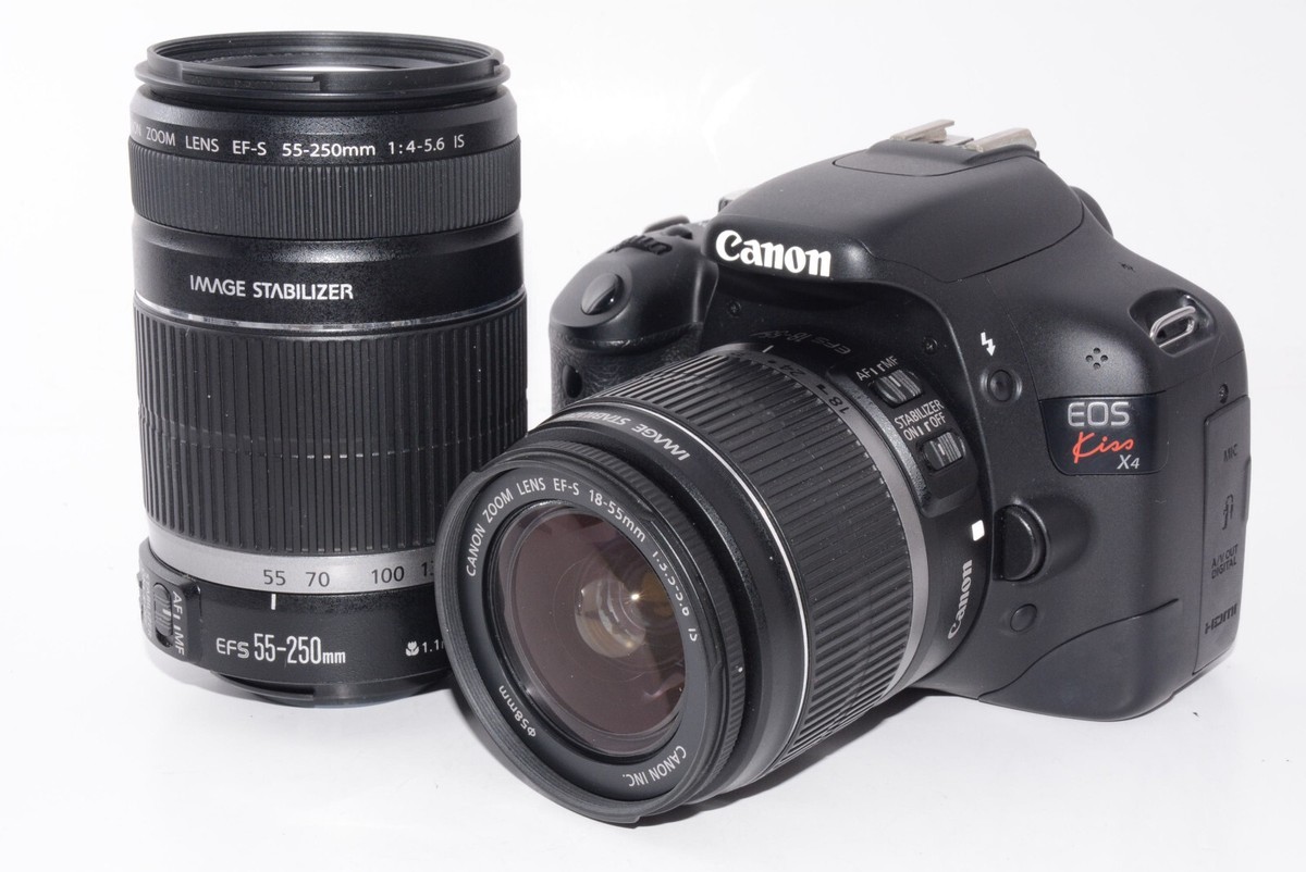 Exc+5] Canon Digital Camera EOS Kiss X4 Double Zoom Kit From JAPAN