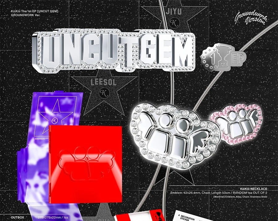 KIIIKIII UNCUT GEM 1st EP Album GROUNDWORK Ver/CD+Photo Book+