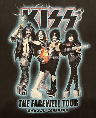 Vintage 2000 KISS Farewell World Tour Single Stitch Rock Band T