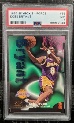 1997 Skybox Z-Force Kobe Bryant PSA 7 NM #88 2nd Year Card LAKERS