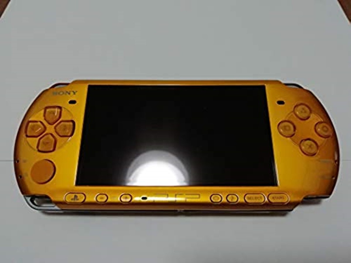 SONY PSP Playstation Portable Bright Yellow PSP - 3000 BY Cable