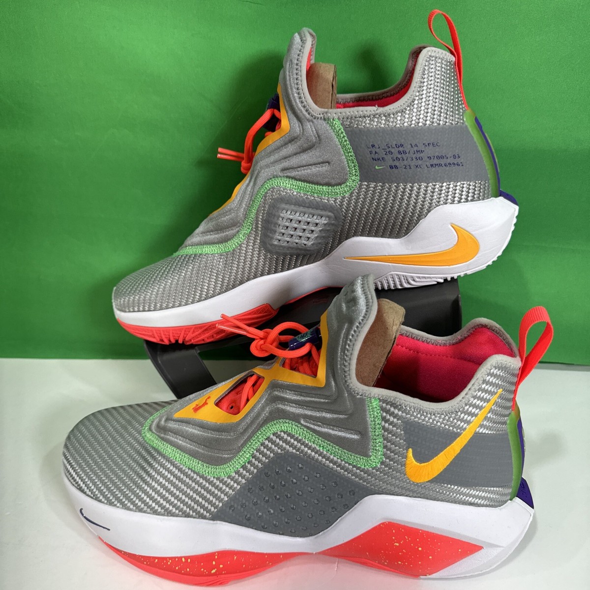 Nike Lebron Soldier XIV,Men's Size 11 ,LT Smoke Grey/Orange Pulse