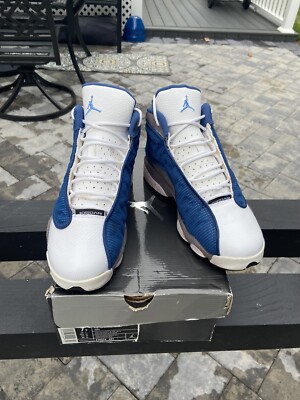 AIR JORDAN 13 RETRO WHITE/BLUE/GREY SIZE 7 | eBay