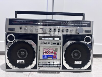 Vintage Toshiba BomBeat 16 With Three Way Speakers On Both Sides