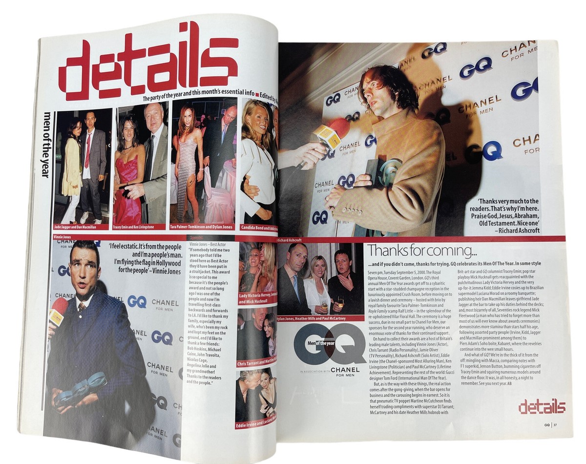 GQ Magazine UK NOV 2000 HEIDI KLUM Victorias Secret PUFF DADDY