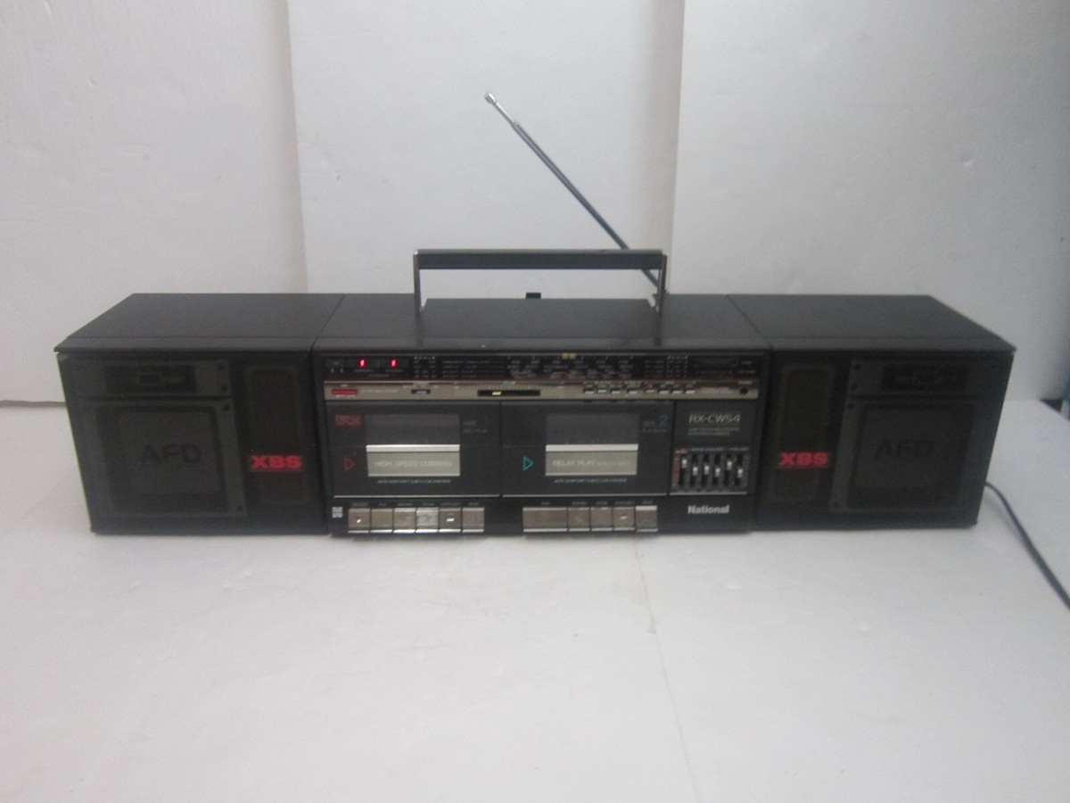 VTG National RX-CW54F Portable Stereo Radio and Cassette BoomBox