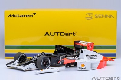 1991 McLAREN HONDA MP4/6 F1 RACE CAR #1 A. SENNA WITH LOGO 1:18 by