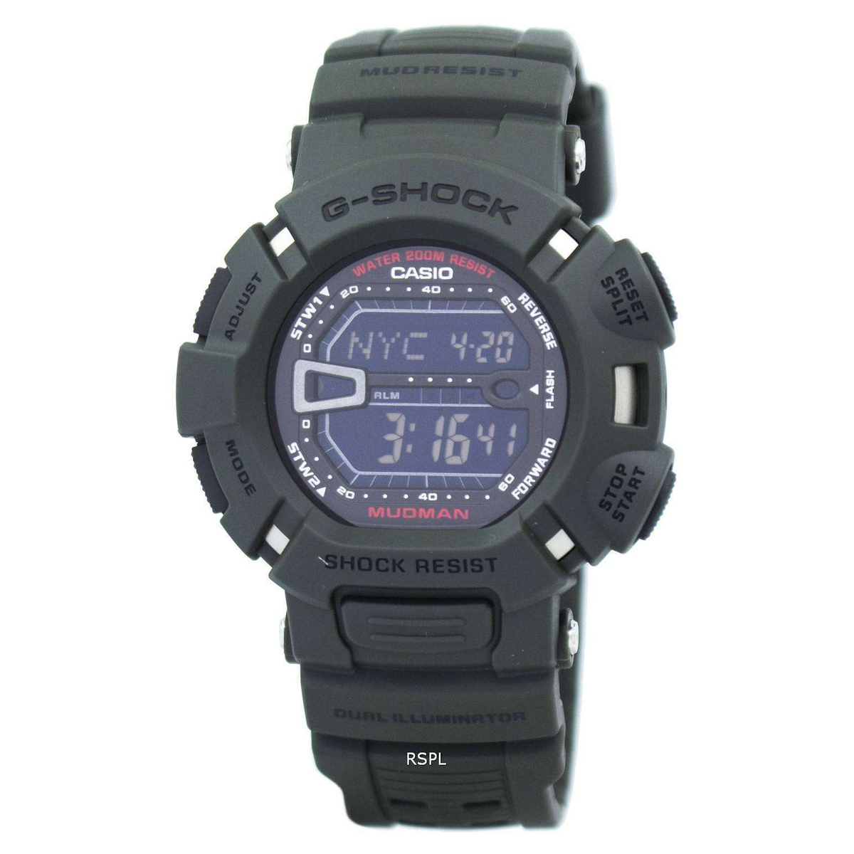 G-9000-3vdr G9000 Casio G-shock Mudman Digital Sports Watch for